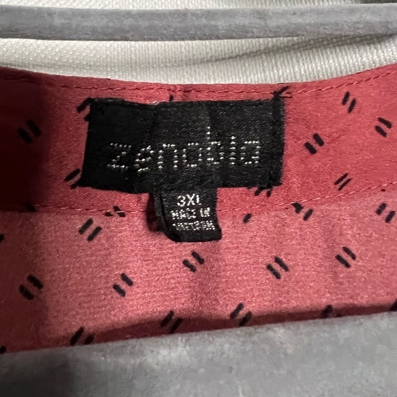 Zenobia Pink and Black Dot Blouse - Picture 4 of 8